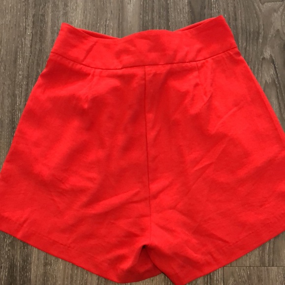 Red high waisted shorts Size Small - Picture 2 of 3